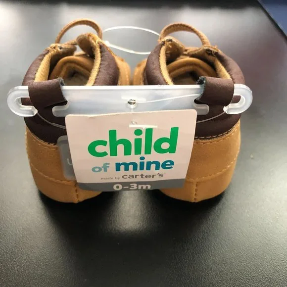 Child of Mine Carters Tan Crib Shoes Work Boot Style Size 0-3 Months - Picture 5 of 9